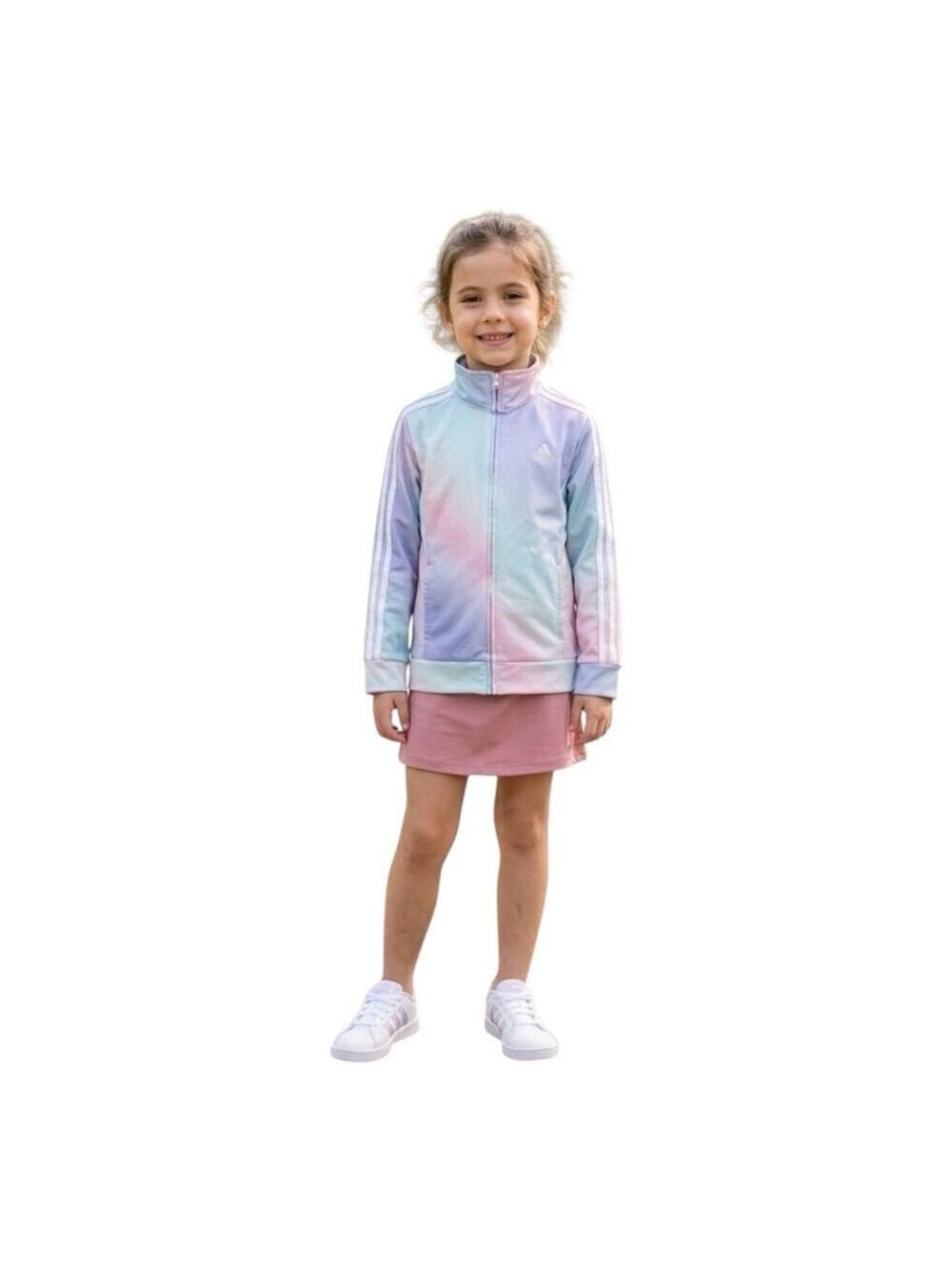 Adidas Girls Pastel Tie Dye Track Jacket Size 7